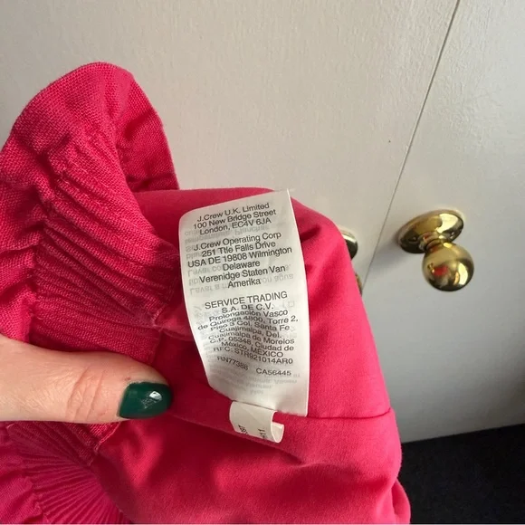 J. Crew Linen Cotton Scalloped Mini Skirt Pink Lined Women’s Size 2 - Picture 8 of 11